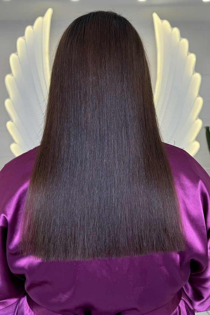 تصویر بعد از کراتینه مو - موهای نچرال نمونه ۱