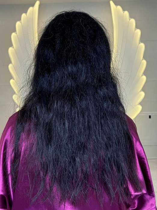 تصویر قبل از کراتینه مو - موهای نچرال نمونه ۱