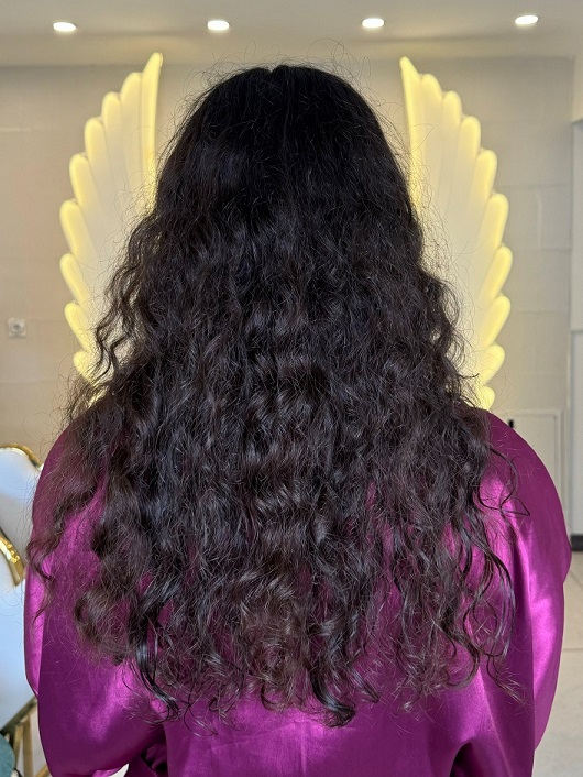 تصویر قبل از کراتینه مو - موهای نچرال نمونه ۲